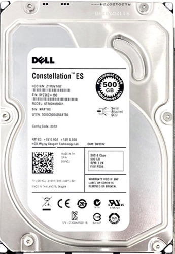 Hd 500gb Sata Dell Constellation Es.3 Dell Pn 0u717k 