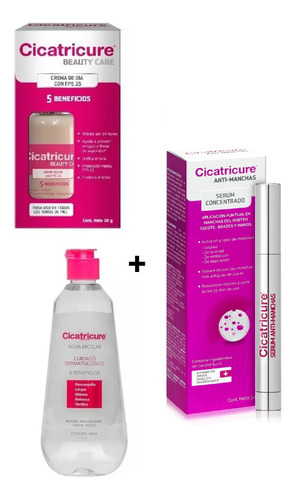 Cicatricure Beauty Care + Serum Antimanchas + Agua Micelar 