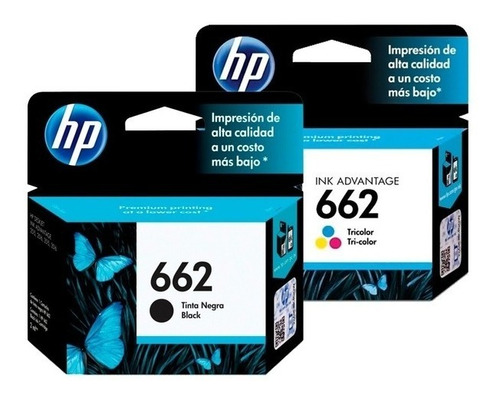 Cartuchos Hp 662 Combo Negro+color 2515 3515 2545 Originales