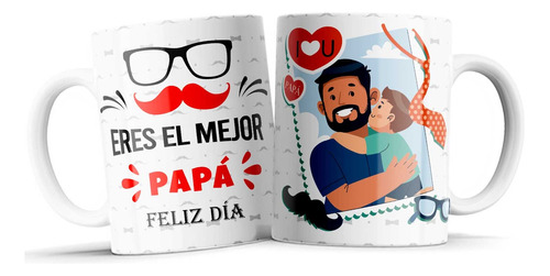 Taza Personalizada Feliz Día Papá P/regalo V. Modelo Import.