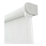 Cortina Rolo Blackout 1,35 L X 2,10 A 100% Blecaute 0% Luz Cor Branco