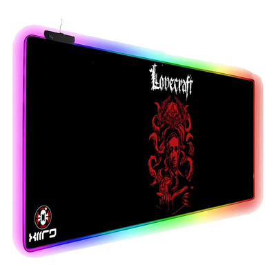 Mousepad Xxl Luz Rgb Gaming Almohadilla Lovecraft Asimov Led Color Negro | MercadoLibre