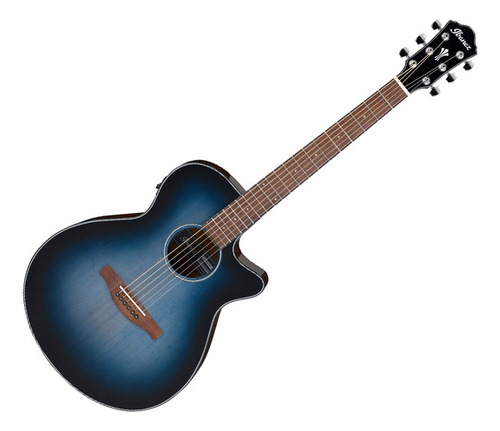 Guitarra Electroacustica Ibanez Aeg50-ibh Azul Sombreado