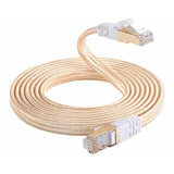Cable Ethernet Cat 7 Plano 5 Mts Dorado