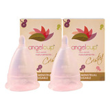 Copa Menstrual Angelcup Cristal Grande De Silicona Certificada X2