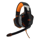 Fone De Ouvido Gamer Usb Pc Ps3 Ps4 Knup Kp-455a Cor Laranja