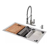 Kohler Tarja De Cocina + Mezcladora + Dispensador Jabon 