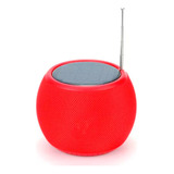 Bocina Bluetooth Solar Radio Fm Color Rojo 