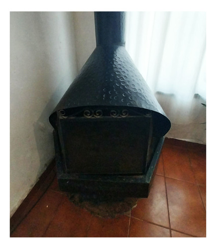  Salamandra Antigua De Chapa Martillada (hogar/chimenea)