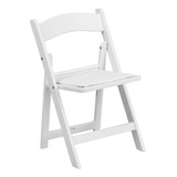 Flash Furniture Hercules - Silla Plegable De Resina Blanca P