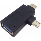 Meiyangjx 2 En 1 Micro Usb 3.0 Y Tipo C Otg Adapter, Usb-c M