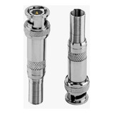 Conector Bnc Macho C/ Parafuso E Mola P/ Cabo 4mm - 10 Peças