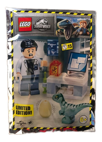 Dr Wu & Velociraptor Lego Jurassic World Polybag Ugo