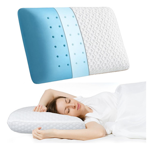 Almohada Cuello Cómoda De Memory Foam Gel Ergonomica