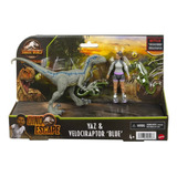 Velociraptor Blue Set Jurassic World Camp Cretaceous Con Yaz