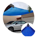 Tela Toldo Tenda Sombrite Garagem 90% Azul 4x6 Acabamento