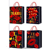 Bolsas De Regalo 26x32x10cm Pack 12unid Amor Día Enamorados 