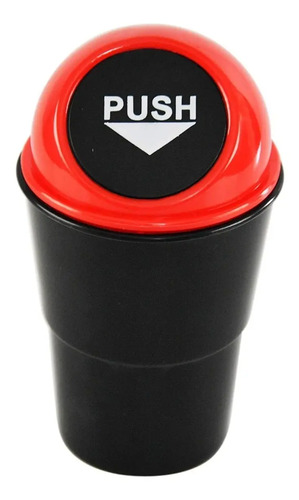 Bonito Mini Bote De Basura Push Con Tapa Para Coche / Auto