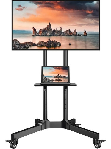 Soporte Base Tv Lcd Led Tipo Pedestal Con Ruedas Movil