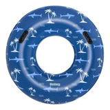 Salvavidas Dona Inflable Juvenil Playa Plástico Pvc 119 Cm Color Azul