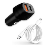 Cargador Super Carga Rapida Y Fast Charge Pd Qc3.0 Para Auto