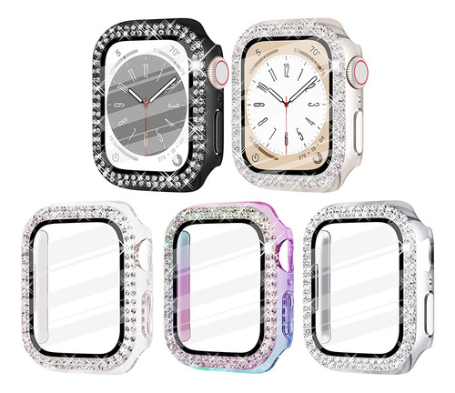 Funda De 5 Piezas Con Protector Para Apple Watch 8 7