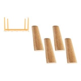 Set 4 Patas De Madera Maciza Para Muebles 12cm