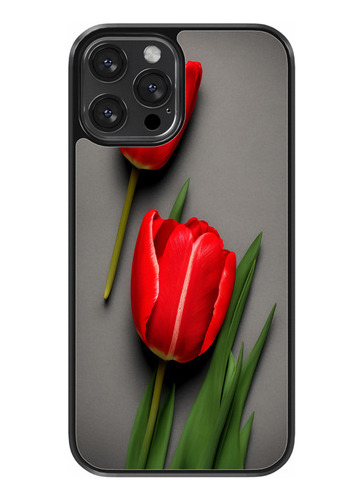 Funda Diseño Para Samsung Tulipanes Siluetas #1
