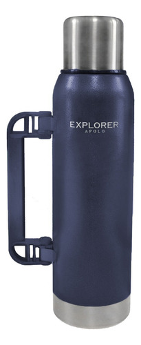 Termo Acero Inoxidable Explorer 1.3 Lts Manija 24hs Color Azul