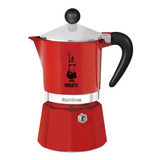 Cafetera Bialetti Rainbow 1 Cup Manual Roja Italiana