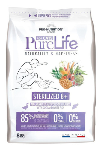 Pro-nutrition Pure Life Gato 8+ Sterilized 8kg