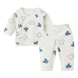 Set 2 Piezas Pijama Niño Mickey Azul Jump Kids 100% Algodón