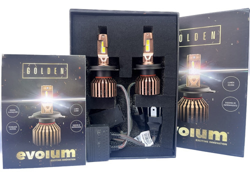  Kit De Focos Led Hyperled Evolum Golden 22000lm H7/h11/9006