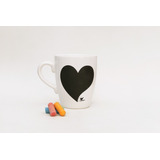 Acabajo Deco Taza Cónica Pizarrón Corazón