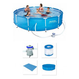 Piscina Bestway 6473 Litros Bomba Filtro 110v Capa Forro 