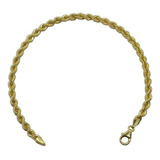 Pulsera Pulso Esclava Torzal Oro 10k 19cm 3.5mm