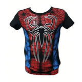 Playera Super Héroes Niño Hombre Araña Batman Capitanamerica