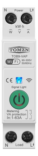 Interruptor Automático Tomzn 63a Tuya Wifi Mcb Sobre Corrien