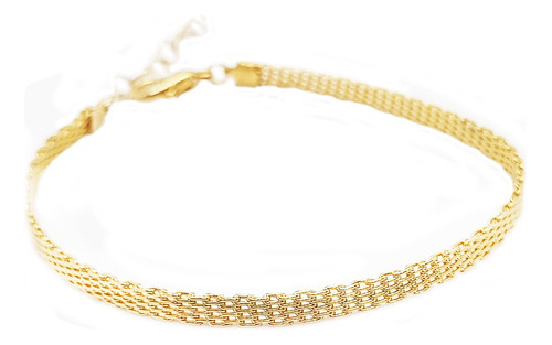 Pulsera Oro 18k Laminado Esferas Mujer, Regalo