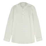 Camisa Bata Infantil Menino Manga Longa Off White Ogochi