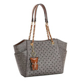 Bolsa Feminina New Cristal Cg83813 Chenson Ombro Cor Café