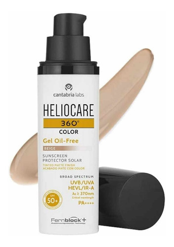 Heliocare 360 Gel Oil-free Color Beige Spf 50 50 Ml