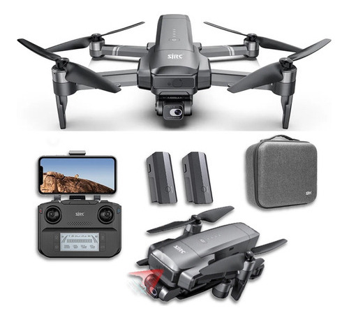 Sensor De Drone Sjrc F22 S Pro 4k 3,5 Km 2 Baterias E Acessórios Cinza