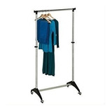 Rack Perchero P Ropa Expandible Con Llantas Cromo Honeycando