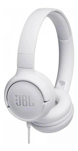 Fone De Ouvido Jbl On-ear Tune 500 C/ Fio Branco T500 White