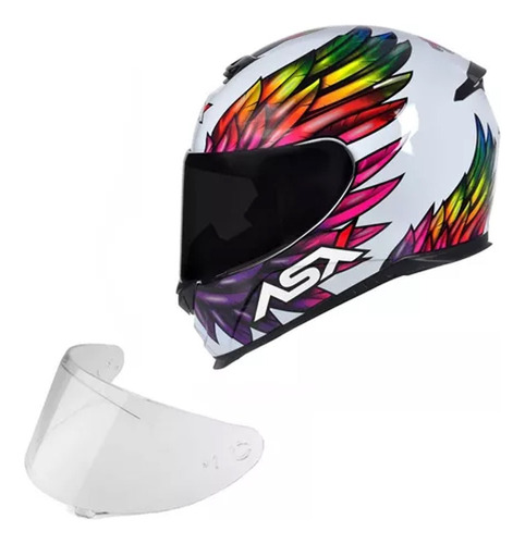 Capacete De Moto Axxis Eagle Street Cores + Viseira Fumê