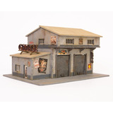 Diorama Oficina Garagem Auto Vintage - Escala 1/64 Kit Mdf