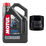 Kit Aceite Motul 3000 20w50 Y Filtro Fram Ph6017a