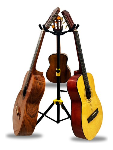 Suporte Para 3 Instrumentos Violão Guitarra Baixo Ajustável