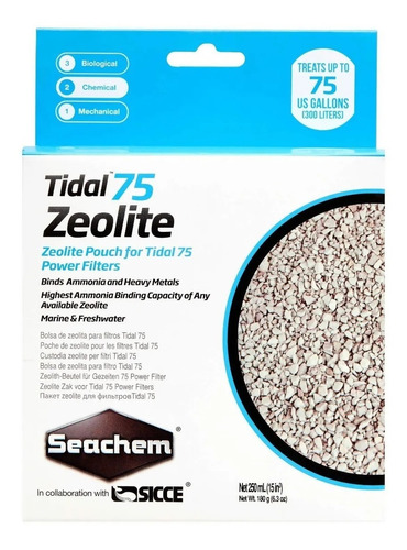 Filtro De Recarga Seachem Zeolite Tidal 75 Hangon